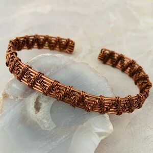 Copper Wire Hand Crafted Cuff Bracelet